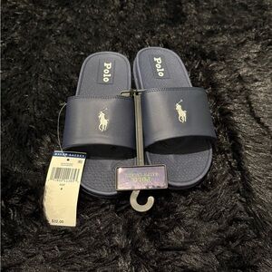 Polo by Ralph Lauren Dark Blue Slide Sandals